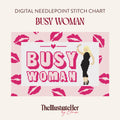 Busy Woman - Digital Needlepoint Stitch Chart | 18 Mesh
