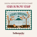 Stars Hollow Stamp - Digital Needlepoint Stitch Chart - 18 Mesh | Autumn