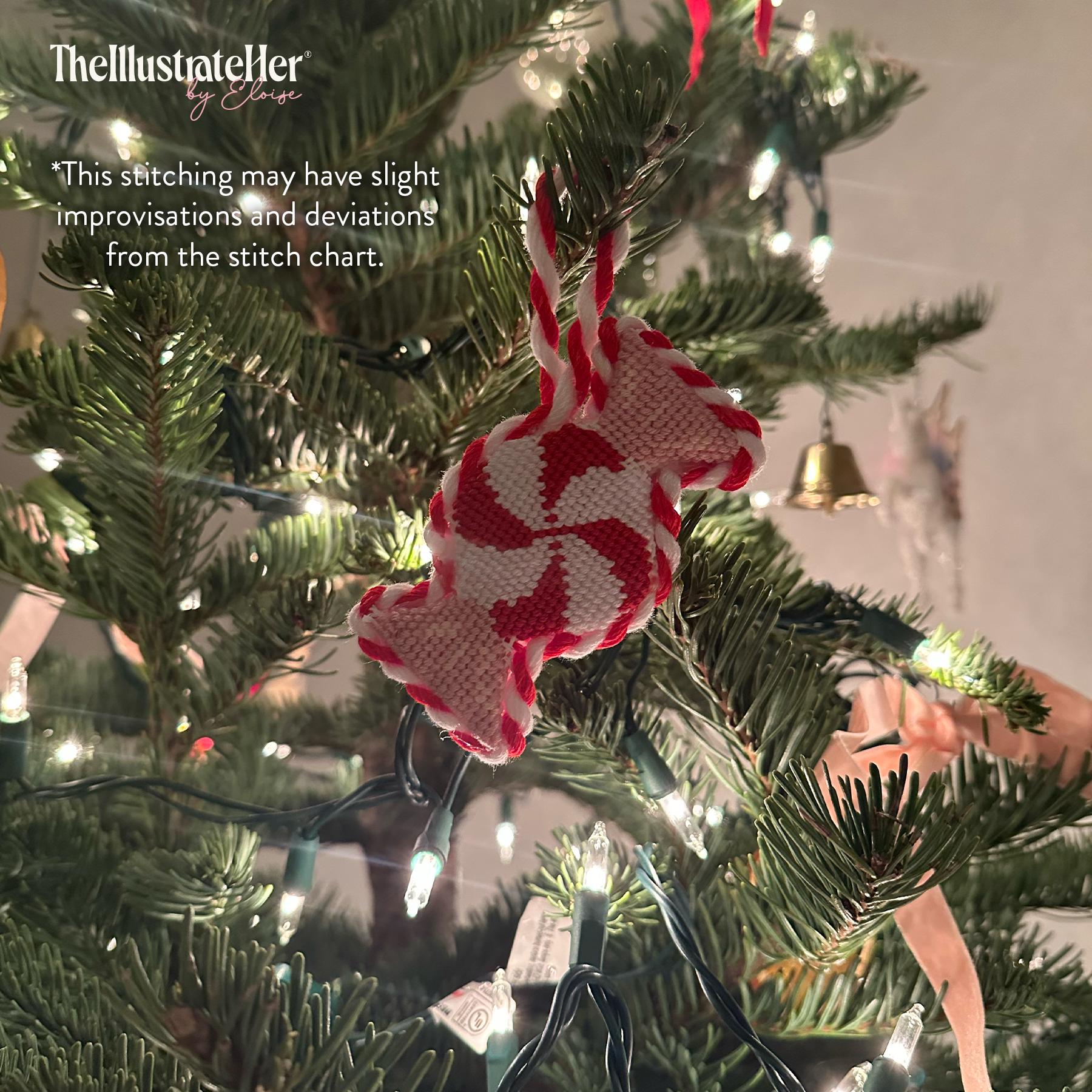 Peppermint Candy - Digital Needlepoint Stitch Chart - 13 Mesh | Christmas Holiday Treat