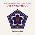 Chocolate Frog - Digital Needlepoint Stitch Chart - 18 Mesh | Magical Trolly Sweets