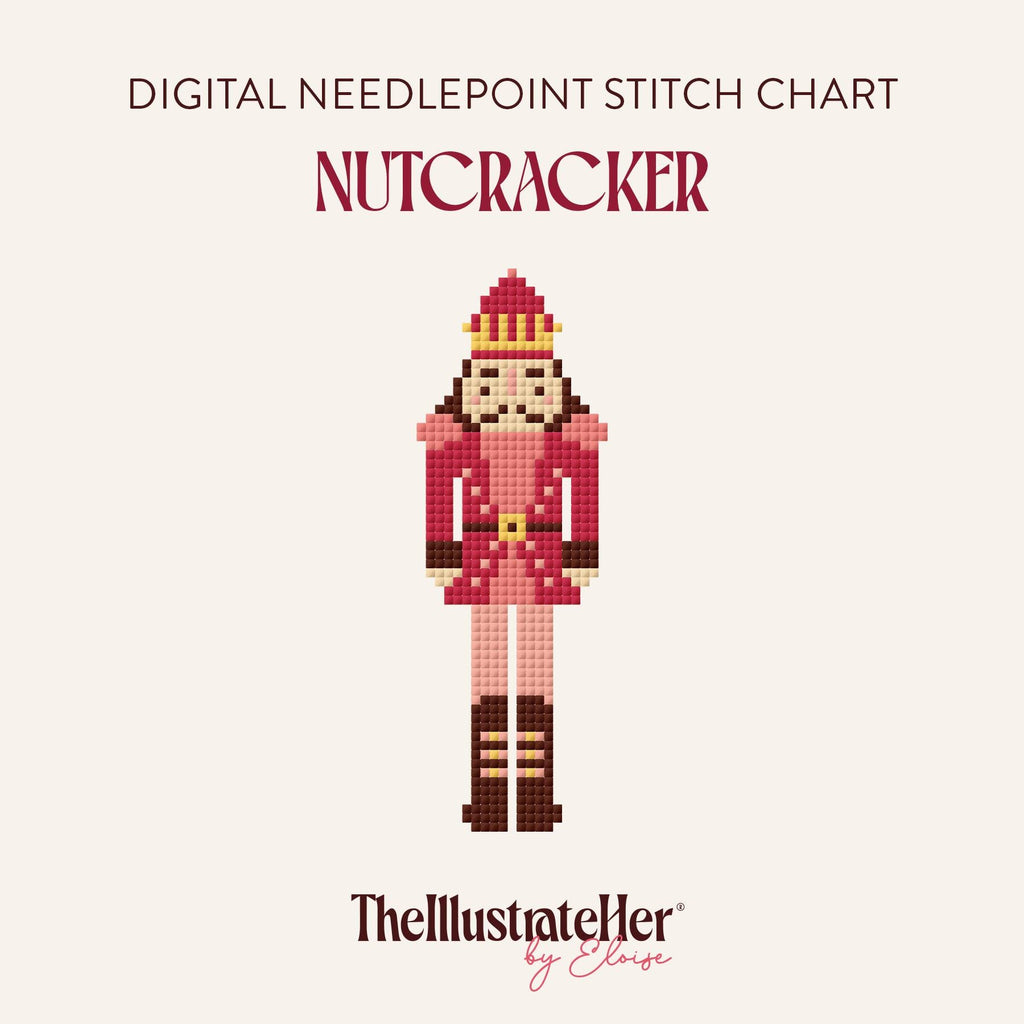 Nutcracker - Digital Needlepoint Stitch Chart - 18 Mesh | Christmas Holiday Solstice Yule