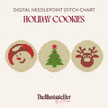 Holiday Cookies Set - Digital Needlepoint Stitch Chart - 13 Mesh | Christmas Baking