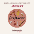 Gryffindor - Digital Needlepoint Stitch Chart - 18 Mesh