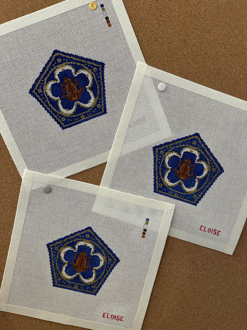 Chocolate Frog | 18 Mesh Needlepoint Canvas | Hand Stitch Painted