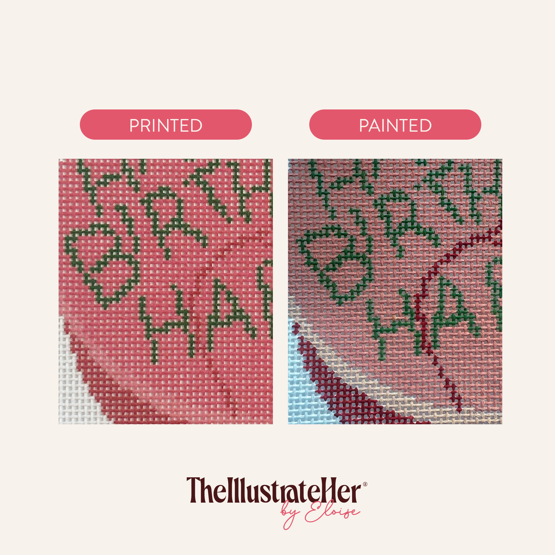 Birthday Cake | 18 Mesh Needlepoint Canvas | Stitch Painted or Printed