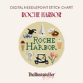 Roche Harbor - Digital Needlepoint Stitch Chart - 18 Mesh