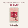 The Reader- Digital Needlepoint Stitch Chart - 18 Mesh | Tarot Card Witchy Kit