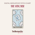 The Stitcher - Digital Needlepoint Stitch Chart - 18 Mesh | Tarot Card Witchy Kit