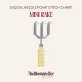 Mini Rake - Digital Needlepoint Stitch Chart - 18 Mesh