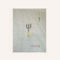 Mini Garden Rake | 18 Mesh Needlepoint Canvas | Hand Stitch Painted