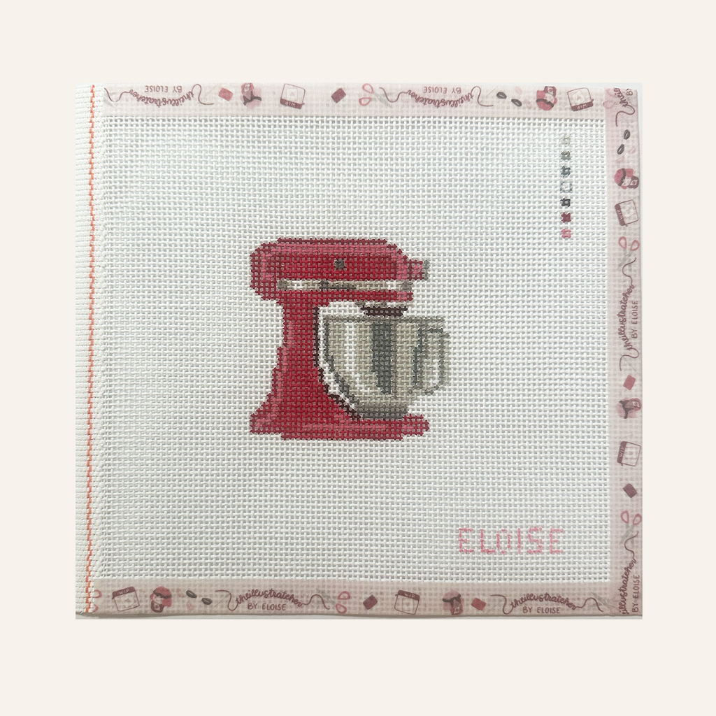 Stand Mixer | 13 Mesh Needlepoint Canvas | Hand Stitch Painted