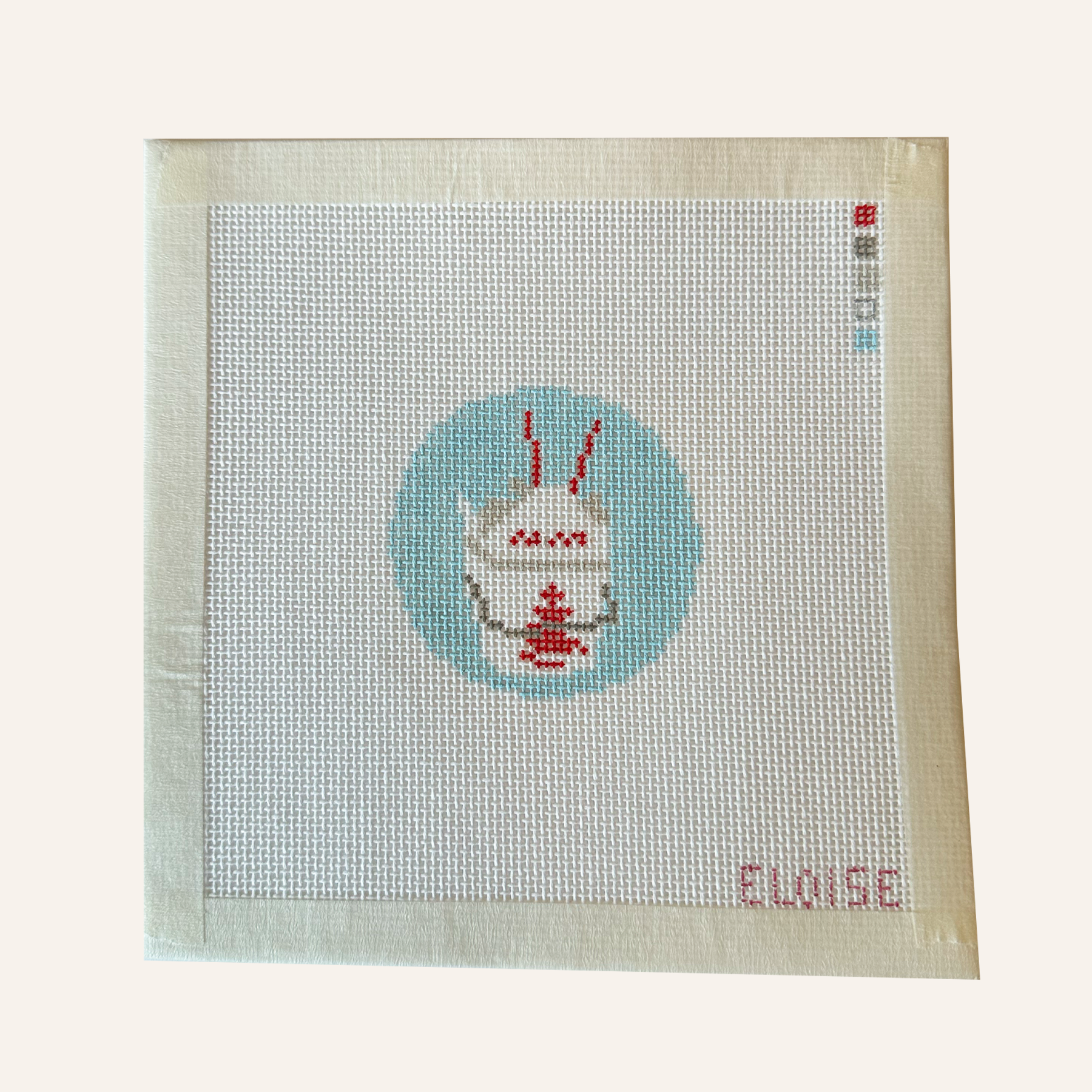 Takeout | 18 Mesh Needlepoint Canvas | Hand Stitch Painted